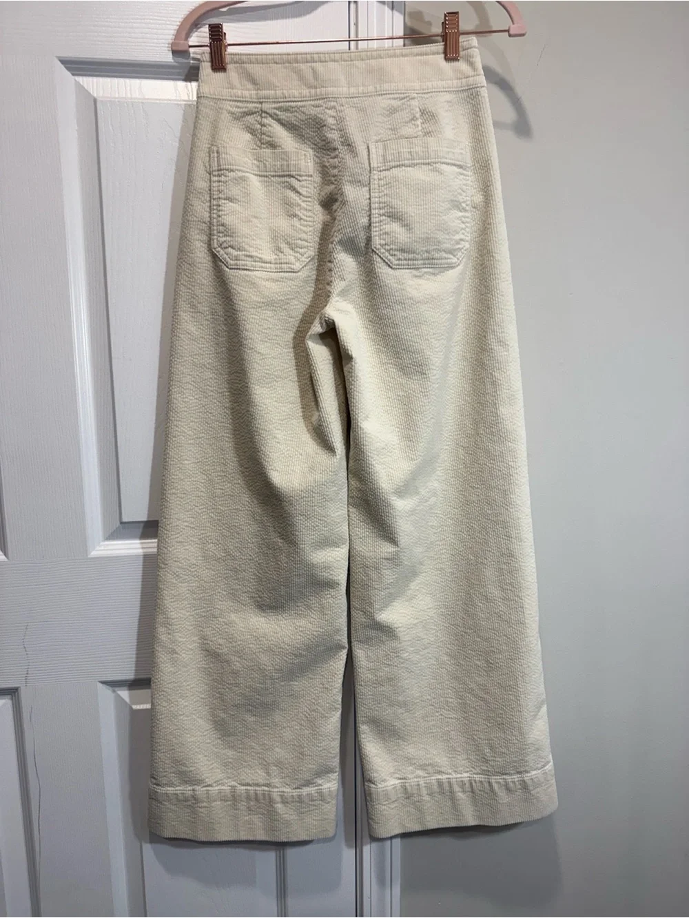 J.Crew Cream Corduroy Wide Leg Pants High Rise Size 0